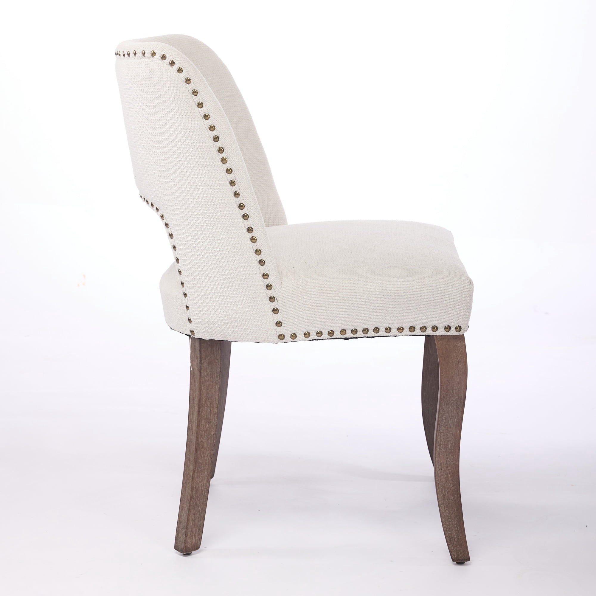 Set of 6 Wood Dining Chairs with Fabric Upholstered Back and Seat Modern Accent Side Chair w/Wood Legs for Living Room/Dining Room/Bedroom/Restaurant