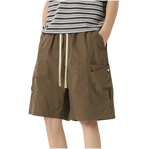 WRKEKC Summer Shorts for Men Casual Loose Fit Straight Leg 5-Inch Shorts with Breathable Fabric and Comfortable Waist for Outdoor and Daily Wear