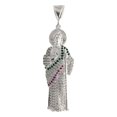 thumbnail image 1 of JOYARIS Dije Medalla San Judas Tadeo Mediano Zirconias Plata 925 DM-0000503, 1 of 2