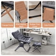 thumbnail image 5 of Lazy Chair with Ottoman, Folding Lounge Reclining Sofa Chair with Armrest Modern Comfy Lounge Chair with Side Pocket Leisure Chair for Bedroom, Living Room, Office, and Balcony, Gr, 5 of 7