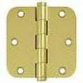 thumbnail image 2 of Deltana DSB35R53 3-1/2" x 3-1/2" x 5/8" Radius Hinge; Bright Brass Finish, 2 of 2