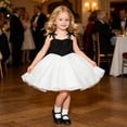 thumbnail image 5 of PLHWHYQ Toddler Girls Sleeveless Contrast Tutu Dress, Bow Accent A-Line Outfit for Parties and Special Occasions Black 3-4 Years, 5 of 9