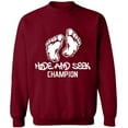 thumbnail image 2 of OXI Crewneck Sweatshirt - Hide And Seek Champion, Basic Casual Sweatshirts for Men's and Women Fleece Sweatshirt Long Sleeve - Cardinal Red X-Large, 2 of 2