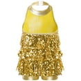 thumbnail image 2 of Ocealan Girls Modern Jazz Hiphop Dance Costume Sequins Halter Ruffles Leotard Dress Gold 12, 2 of 7