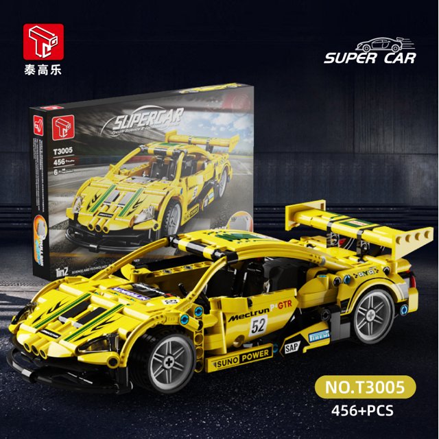 Taigaole T3001-4025 Huili Bujiadi Sports Car-Motorcycle Model Puzzle Assembled Small Particle Building Blocks