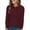 Burgundy, variant on Waffle Knit Shirts for Women Green M