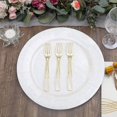 thumbnail image 6 of Efavormart 24 Pack | 7" Gold Modern Hollow Handle Design Plastic Forks, Disposable Utensils, 6 of 10