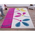 thumbnail image 2 of Ladole Rugs Turkish Floral Pattern Soft Stylish Machine Made Kids Area Rug Carpet in Cream and Red, 5x8 (5'3" x 7'6", 160cm x 230cm), 2 of 3