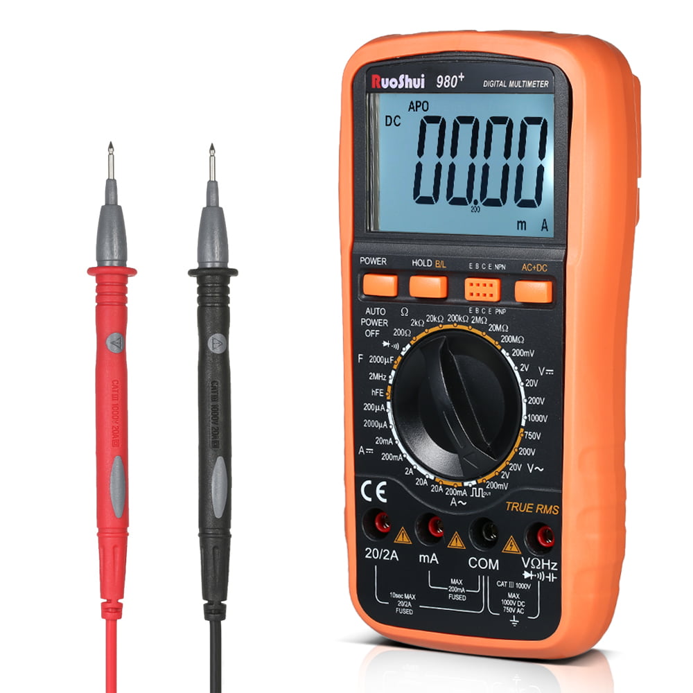Digital Ammeter Multimeter Test Clip Multifunctional Frequency For Automotive 