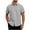 Light Gray, variant on Men's Knitted Polo Shirt Button Breathable Lapel Short Sleeve Summer Beach Shirt