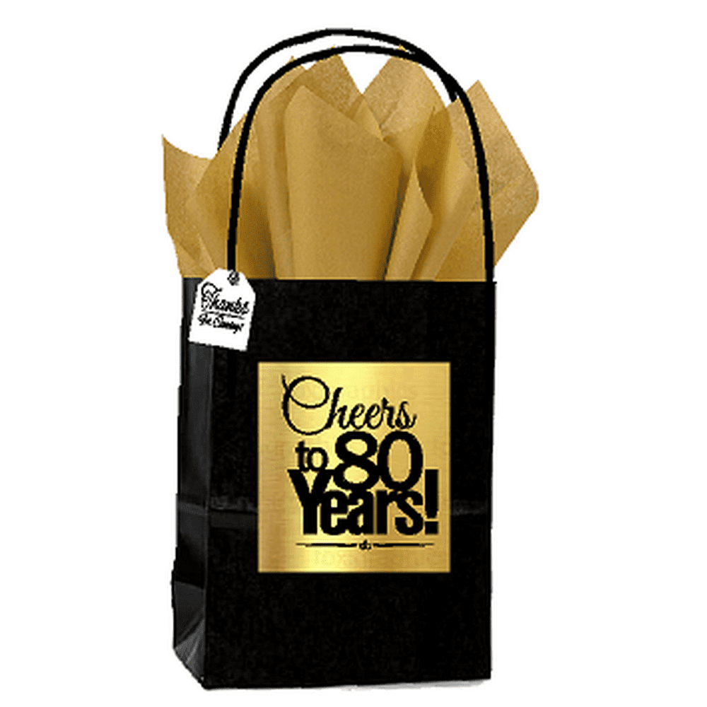 Black & Gold 80th Birthday / Anniversary Cheers Themed Small Party