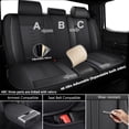 thumbnail image 3 of Fit for Chrysler 200 2015 Seat Cover, Black Car Seat Covers, PU Leather Full Set of 5 Seats With a Headrest and Lumbar Support Beautify Interior, Only 4 DOOR SEDAN, Airbag-Compatible, 3 of 7