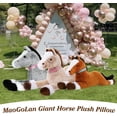 thumbnail image 6 of XC  Large Horse Stuffed Animal, Big Horse Plush Toy for Boy Girl, Ridable Stuffy Pony for Kid, Stuffed Pony Plush Pillow for Baby Shower, Easter Birthday Gifts Party Favor, 33 inches, Brown, 6 of 8