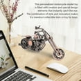 thumbnail image 4 of Vintage Iron Motorcycle Toy, Exquisite Details Vintage Iron Motorbike Model  For Office, 4 of 8