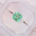 thumbnail image 2 of Solitaire Asscher Cut Green Sapphire Ring, 925 Sterling Silver Vintage Ring, Large Heavy Ring, Statement Ring, Gift For Her, 2 of 5