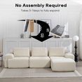 thumbnail image 2 of Newest L-Shaped Sectional Couches for Living Room with Memory Foam & Steel Frame - Convertible Sofa Bed, Corduroy Fabric Compression Sofa, Modular Couch for Apartments,Bedrooms,Home Theate,White, 2 of 8