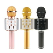 Wireless Bluetooth Karaoke Microphone, Portable Microphone for Kids, Suitable for Parties, Adults and Children, Rose Gold