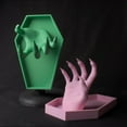 thumbnail image 4 of SmartBy Gothic Hand Jewelry Holder Wall Mount or Desktop Jewelry Tray 3D Printed Claws from Beyond Jewelry Tray with Tiered Compartments for Rings Necklaces Watches, 4 of 8