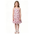 thumbnail image 4 of Lanbubble Girls Dress With Cardigan Set For Teen 7-14T Adjustable Cami Dress with Long Sleeve 2 Piece Set Pink Butterfly Fall Dresses, 4 of 8