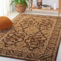 SAFAVIEH Classic Roxanne Oriental Wool Area Rug, Brown, 4' x 6'