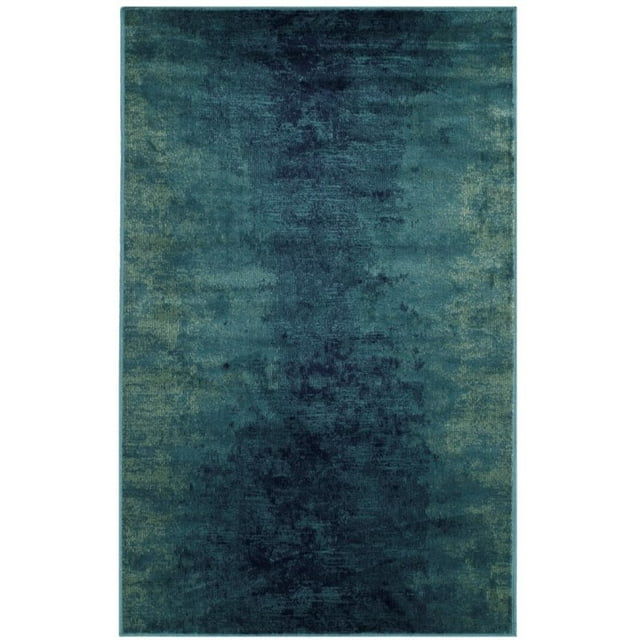 Safavieh VTG125-2220-5 Vintage Collection and Multi Viscose Area Rug, 5'3" x 7'6", Turquoise')