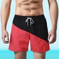 thumbnail image 5 of LpwkSSA Mens Athletic Swim Trunks Side Panel Design Quick Dry Fabric Relaxed Silhouette for Beach Trips Red XXL, 5 of 6