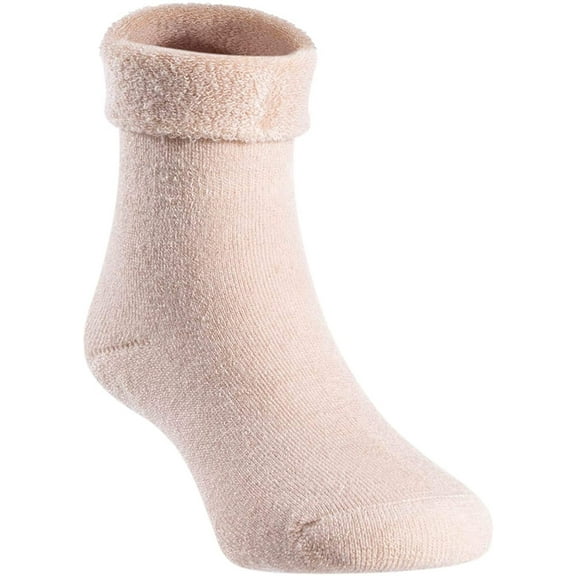 Lian LifeStyle Children's 3 Pairs Wool blend Crew Socks Plain, Size 12M-24M, Beige