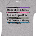 thumbnail image 4 of Inktastic Funny Flute Music Quote Boys or Girls Baby Bodysuit, 4 of 5