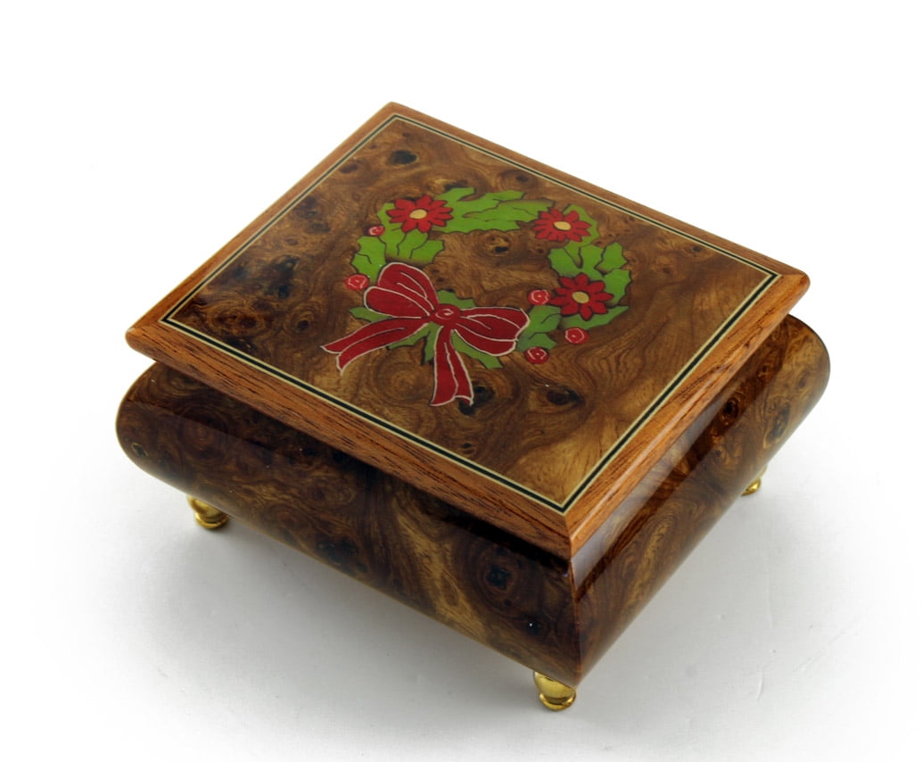 Inlaided card box + playing cards - Sorrento inlaid wood