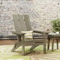 thumbnail image 3 of GDF Studio Gurekam Outdoor Acacia Wood Folding Adirondack Chair, Gray, 3 of 9