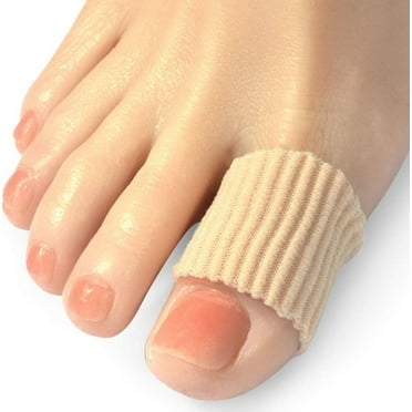 Toe Tubes Made of Elastic Fabric Lined with Silicone Gel. Toe Sleeve Protectors Relief Toe Pressure Pain,Corn and Calluses Remover (Big Toe Tubes)