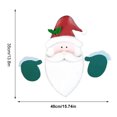 thumbnail image 2 of Santa Snowman Fence Topper Ornament, Beautiful Decoration, Hand Made, Create Atmosphere, Wide Application, Christmas Gift, 2 of 8