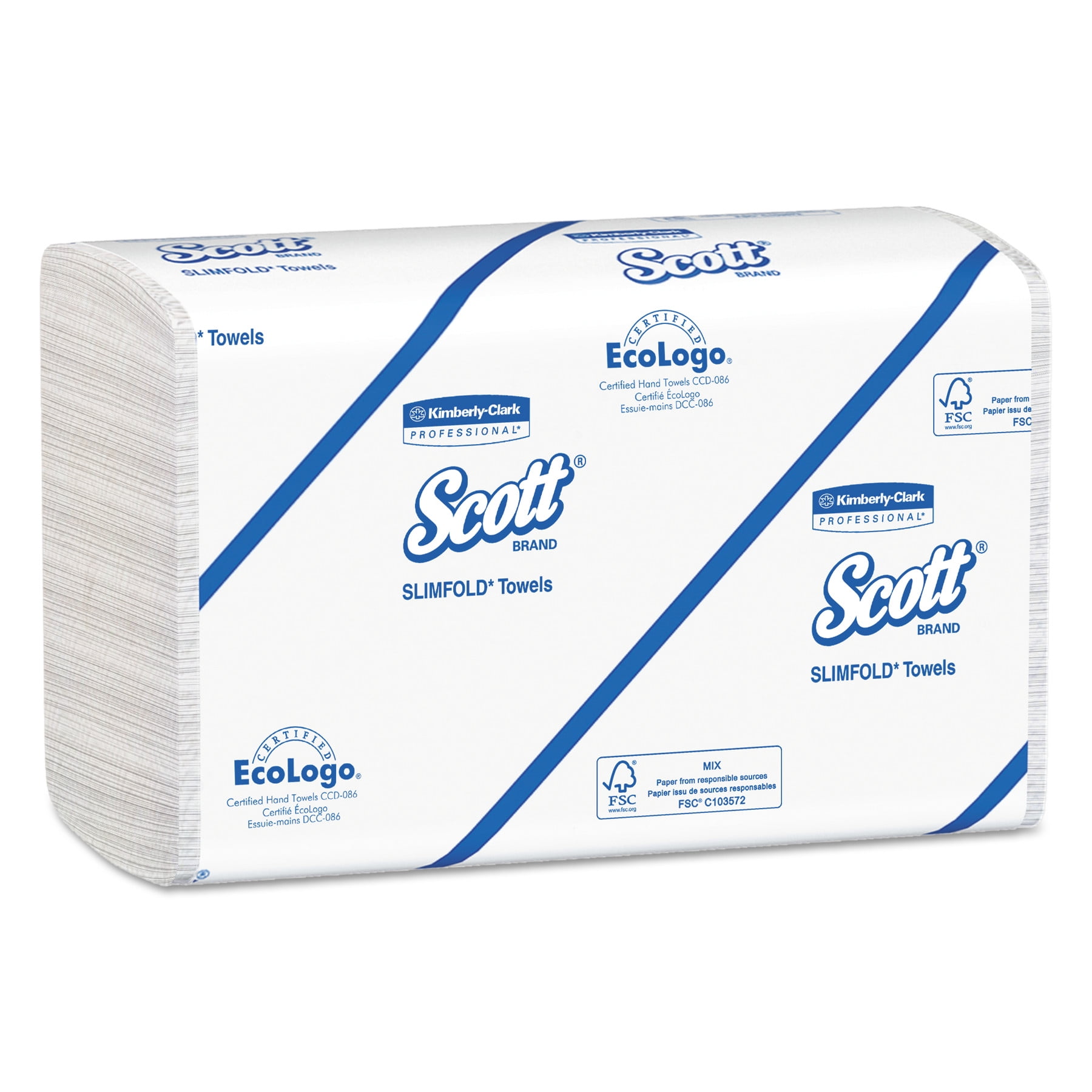 Scott Slimfold Paper Towels, White, 110 sheets, 24 count