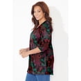 thumbnail image 4 of Catherines Women's Plus Size Easy Fit 3/4-Sleeve Scoopneck Tunic, 4 of 6