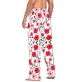 thumbnail image 3 of FORMRS Mens Pajama Pants with Pockets Sleepwear Lounge Bottoms Sizes S-2XL, Pink Floral, 3 of 7