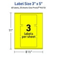 thumbnail image 6 of Avery Printable Rectangle Labels, Neon Yellow, 3" x 5", 60ct, 6 of 11