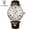 Rose Gold White, variant on men watch fashion chronograph leather quartz watches waterproof luminous sport Sport men's wristwatch six needle watch