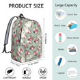 thumbnail image 5 of Maltese and Floral Green Pattern Backpack for School, Cute School Bag with Adjustable Shoulder Straps and Padded Back, 15.7"x11.8"x5.5", 5 of 5