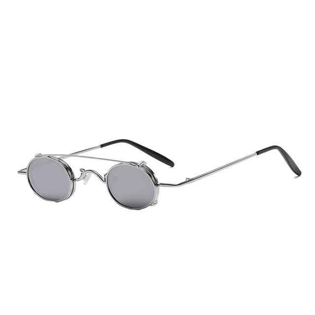 ZheElen Punk Rock Fashion-Proof pour Hommes et Femmes Lunettes de Protection Rondes UV400 C9 1Set