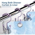 thumbnail image 2 of LAICAIW Shower Curtain Hooks Rings, Purplish-Gray, 2 of 7