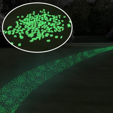 Pure Garden 200-Count Glow-in-the-Dark Decorative Garden Stones (Green)