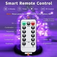 thumbnail image 5 of JMEXSUSS 2 Pack Fairy Lights Battery Operated, 33ft 100 LED Purple Christmas Lights with Remoter, 8 Modes Twinkle String Lights Lights for Halloween Tree Indoor Outdoor Xmas Party Decorations, 5 of 8