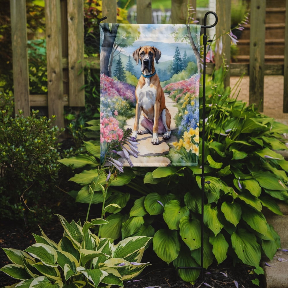 Great Dane Spring Path Garden Flag 11.25 in x 15.5 in