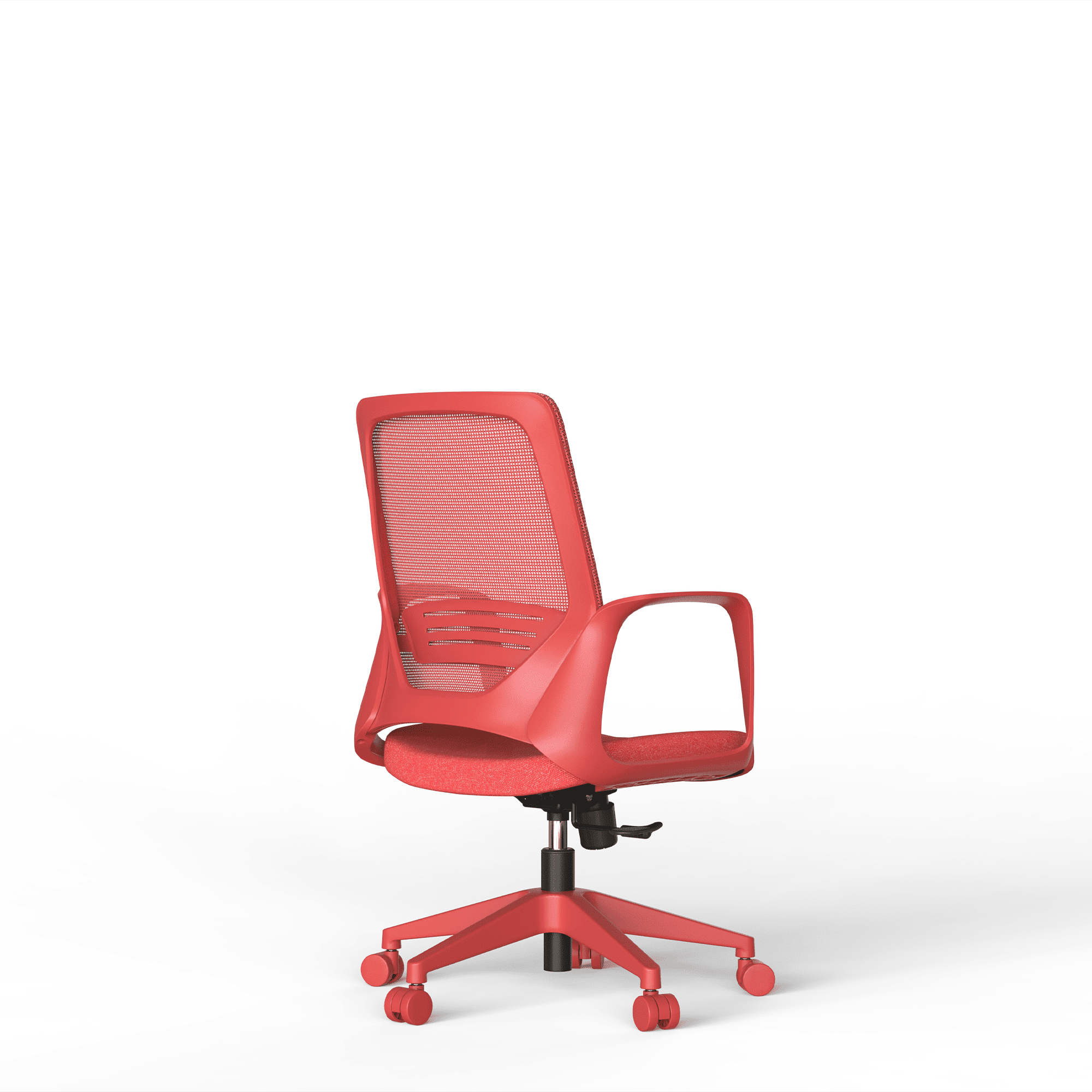 Executive Office Ergonomic Mesh Chair 350LBS, Office Seating, Mesh Fabric, Comfortable Sitting, Integrated Armrest, Lifting, Swivel Net Chair (Red)