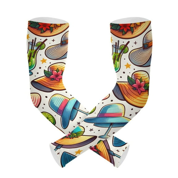 Hats Drinks Fruit Gardening Sleeves UV Sun Protection Cooling Arm Sleeves Anti-Scratch Farmers Sleeves for Women Men