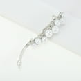 thumbnail image 3 of Unique Bargains 1 Pc Hair Clips Cute Pearl Spring Clip Hairdo Clip Silver Tone White, 3 of 5