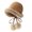Khaki, variant on Luxalzxs Furry Bucket Hat for Women, Winter Warm Plus Velvet Thickened Solid Color Fisherman Hat with Pompom