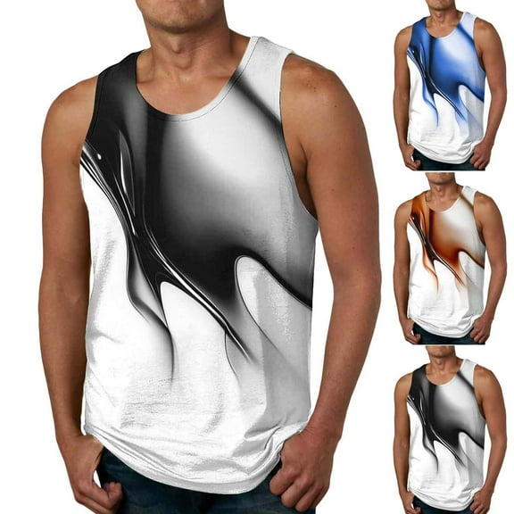 Dovford Men's Tank Tops Summer Sleeveless Tee Cool Workout T-Shirts Beach Athletic Undershirts 2025