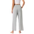 thumbnail image 3 of Pantalones de pijama de algodón para mujer INSPIRE CHIC con cintura elástica, sueltos, pantalones de lounge con bolsillos, sudaderas XS en gris claro, 3 of 6