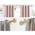 thumbnail image 3 of Curtain Rod 48 to 84 Inch,  Heavy Duty Curtain Rods for Windows, Telescoping Single Drapery Rod with Netted Texture Finials, Antique Gold, 3 of 6